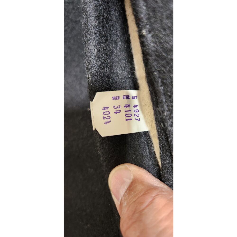 Golden Fleece Made in USA Peacoat Black Size 34 See Pics For Measurements - Picture 4 of 12